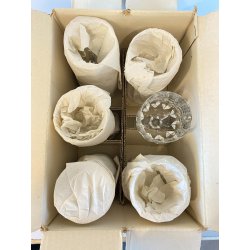 SET 6 COPPA CALICE ACQUA CRISTALLO MOLATO Arnolfo di Cambio "Toledo 1" 17,2 cm/h