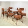 SET 6 SEDIA DESIGN ANNI 60 LEGNO SKY Cantù CHAIR VINTAGE MADE IN ITALY