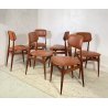 SET 6 SEDIA DESIGN ANNI 60 LEGNO SKY Cantù CHAIR VINTAGE MADE IN ITALY
