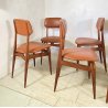 SET 6 SEDIA DESIGN ANNI 60 LEGNO SKY Cantù CHAIR VINTAGE MADE IN ITALY