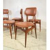 SET 6 SEDIA DESIGN ANNI 60 LEGNO SKY Cantù CHAIR VINTAGE MADE IN ITALY