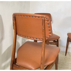 SET 6 SEDIA DESIGN ANNI 60 LEGNO SKY Cantù CHAIR VINTAGE MADE IN ITALY
