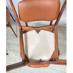 SET 6 SEDIA DESIGN ANNI 60 LEGNO SKY Cantù CHAIR VINTAGE MADE IN ITALY