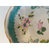PIATTO DECORATIVO ALZATINA Famille Rose MOTIVO FARFALLE PEONIE CHINA XIX  ø17 cm