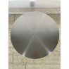 TAVOLINO VINTAGE ROTONDO ACCIAIO SATINATO VELCA MILANO ANNI 80 STILE DECO DESIGN