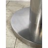 TAVOLINO VINTAGE ROTONDO ACCIAIO SATINATO VELCA MILANO ANNI 80 STILE DECO DESIGN