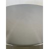 TAVOLINO VINTAGE ROTONDO ACCIAIO SATINATO VELCA MILANO ANNI 80 STILE DECO DESIGN
