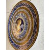 GRANDE ANTICO PIATTO PARATA MAIOLICA RITRATTO FEMMINILE "Bella" DERUTA  ø 44 cm