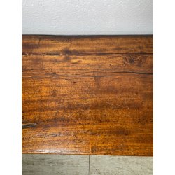ANTICA PICCOLA CASSAPANCA legno PIOPPO 97 cm epoca 1800 OLD WOOD CHEST FORMELLA