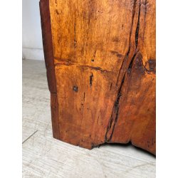 ANTICA PICCOLA CASSAPANCA legno PIOPPO 97 cm epoca 1800 OLD WOOD CHEST FORMELLA