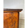 ANTICA PICCOLA CASSAPANCA legno PIOPPO 97 cm epoca 1800 OLD WOOD CHEST FORMELLA