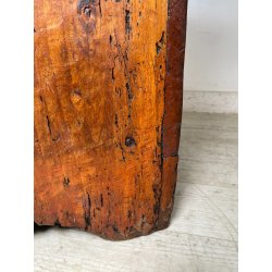 ANTICA PICCOLA CASSAPANCA legno PIOPPO 97 cm epoca 1800 OLD WOOD CHEST FORMELLA