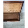 ANTICA PICCOLA CASSAPANCA legno PIOPPO 97 cm epoca 1800 OLD WOOD CHEST FORMELLA