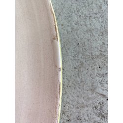 ANTICO PIATTO PARATA TERRACOTTA SMALTATA MAIOLICA "SCA" DECORO GROTTESCHE ø 47cm