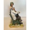 SCULTURA PORCELLANA Capodimonte "Fornili" VAGABONDI "Amici per sempre"  '60/'70