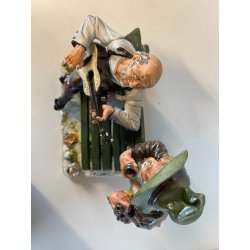 SCULTURA PORCELLANA Capodimonte "Fornili" VAGABONDI "Amici per sempre"  '60/'70