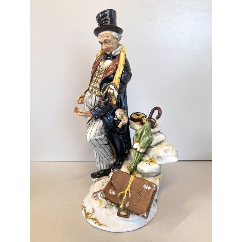 CERAMICA CAPODIMONTE VINTAGE  Fornili Sparta PORCELLANA BISCUIT MUSICISTA  '70