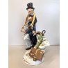 CERAMICA CAPODIMONTE VINTAGE  Fornili Sparta PORCELLANA BISCUIT MUSICISTA  '70