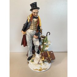 CERAMICA CAPODIMONTE VINTAGE  Fornili Sparta PORCELLANA BISCUIT MUSICISTA  '70