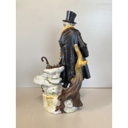 CERAMICA CAPODIMONTE VINTAGE  Fornili Sparta PORCELLANA BISCUIT MUSICISTA  '70