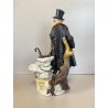 CERAMICA CAPODIMONTE VINTAGE  Fornili Sparta PORCELLANA BISCUIT MUSICISTA  '70