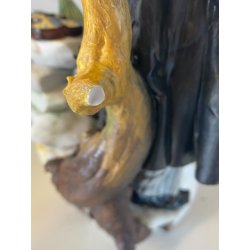 CERAMICA CAPODIMONTE VINTAGE  Fornili Sparta PORCELLANA BISCUIT MUSICISTA  '70