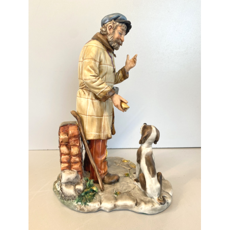 RARA CERAMICA CAPODIMONTE MAESTRO Volta "Buon Cuore" PORCELLANA BISCUIT '90