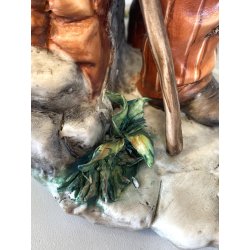 RARA CERAMICA CAPODIMONTE MAESTRO Volta "Buon Cuore" PORCELLANA BISCUIT '90