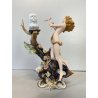 CERAMICA CAPODIMONTE Fornili "Musa o Scultrice" PORCELLANA BISCUIT VINTAGE '70