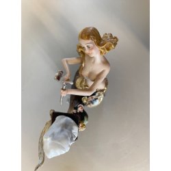 CERAMICA CAPODIMONTE Fornili "Musa o Scultrice" PORCELLANA BISCUIT VINTAGE '70