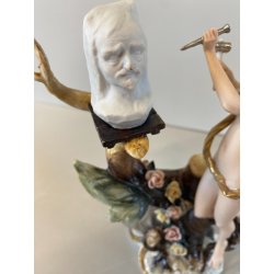 CERAMICA CAPODIMONTE Fornili "Musa o Scultrice" PORCELLANA BISCUIT VINTAGE '70