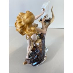 CERAMICA CAPODIMONTE Fornili "Musa o Scultrice" PORCELLANA BISCUIT VINTAGE '70
