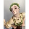 SCULTURA CERAMICA VINTAGE COPPIA BALLERINI TIROLESI BAVARESI DANZA BALLO '40/'50