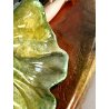 SCULTURA STATUINA CERAMICA BALLERINA ART DECO' FLAPPER COSTUME VERDE FIRMATA '30