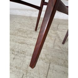 6 SEDIE VINTAGE DANESI STOFFA ROSSA STILE CASSINA GIO PONTI ANNI 60 PALISSANDRO