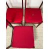 6 SEDIE VINTAGE DANESI STOFFA ROSSA STILE CASSINA GIO PONTI ANNI 60 PALISSANDRO