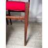 6 SEDIE VINTAGE DANESI STOFFA ROSSA STILE CASSINA GIO PONTI ANNI 60 PALISSANDRO