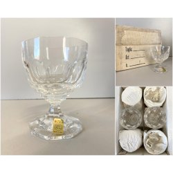 SET 6 COPPA CALICE VINO CRISTALLO MOLATO "Orly" Arnolfo di Cambio  11 cm/h