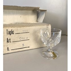 SET 6 COPPA CALICE VINO CRISTALLO MOLATO "Orly" Arnolfo di Cambio  11 cm/h
