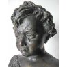 ANTICO BUSTO BRONZO BAMBINO LACRIME PIANTO STILE MEDARDO ROSSO SCULTURA STATUA
