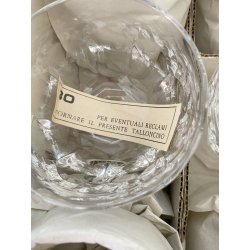 SET 6 COPPA CALICE VINO CRISTALLO MOLATO "Orly" Arnolfo di Cambio 11 cm/h