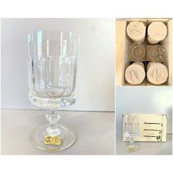 SET 6 CALICI CRISTALLO Arnolfo Di Cambio TAGLIO 1000 Mod FIRENZE - 14,6 cm/h