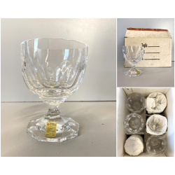 SET 6 COPPA CALICE VINO CRISTALLO MOLATO "Orly" Arnolfo di Cambio 11 cm/h