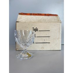 SET 6 COPPA CALICE VINO CRISTALLO MOLATO "Orly" Arnolfo di Cambio 11 cm/h