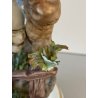 CERAMICA CAPODIMONTE Carpiè PORCELLANA BISCUIT ALLEGORIA SCULTURA PUTTO DANNI