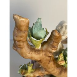 CERAMICA CAPODIMONTE Carpiè PORCELLANA BISCUIT ALLEGORIA SCULTURA PUTTO DANNI