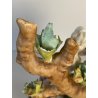 CERAMICA CAPODIMONTE Carpiè PORCELLANA BISCUIT ALLEGORIA SCULTURA PUTTO DANNI