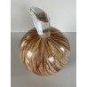 VASO VINTAGE PROFUMATORE SFERA TAPPO  "Marte" ø 17,5cm INCLUSIONI FOGLIA ORO