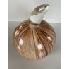 VASO VINTAGE PROFUMATORE SFERA TAPPO  "Marte" ø 17,5cm INCLUSIONI FOGLIA ORO