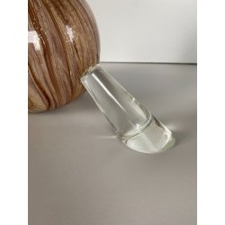 VASO VINTAGE PROFUMATORE SFERA TAPPO  "Marte" ø 17,5cm INCLUSIONI FOGLIA ORO